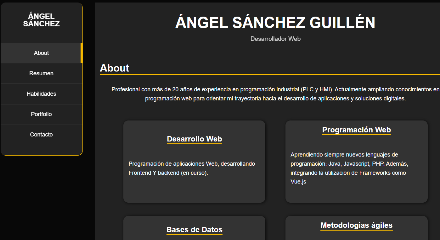 Proyecto Portfolio Ángel Sánchez